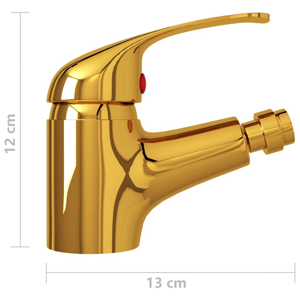 vidaXL Baterie mixer pentru bideu baie, auriu, 13x12 cm vidaXL Baterie mixer pentru bideu baie, auriu, 13x12 cm