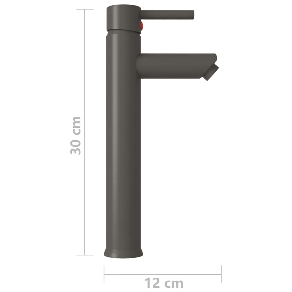 vidaXL Baterie mixer de baie, gri, 12x30 cm vidaXL Baterie mixer de baie, gri, 12x30 cm