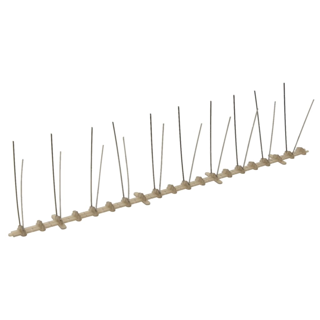 vidaXL Set bandă cu țepi antipăsări cu 2 rânduri 20 buc. plastic 10 m vidaXL Set bandă cu țepi antipăsări cu 2 rânduri 20 buc. plastic 10 m