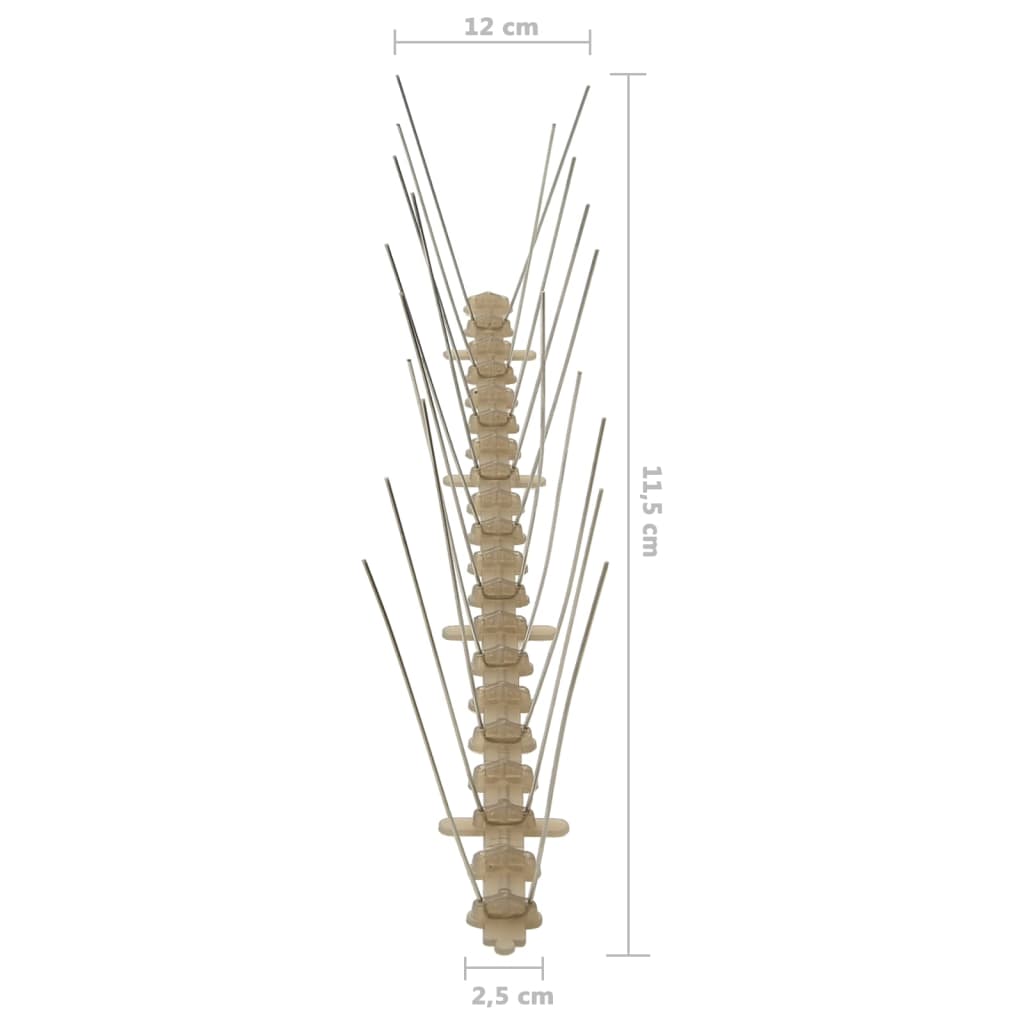 vidaXL Set bandă cu țepi antipăsări cu 2 rânduri 20 buc. plastic 10 m vidaXL Set bandă cu țepi antipăsări cu 2 rânduri 20 buc. plastic 10 m