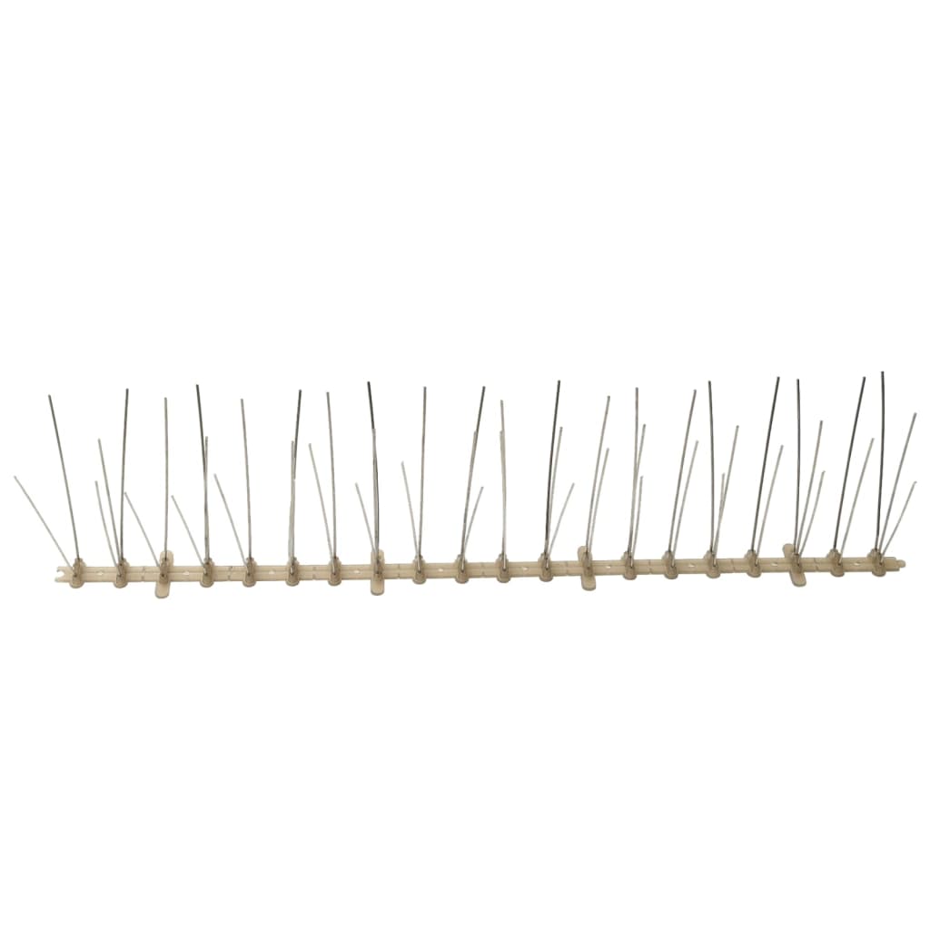 vidaXL Set bandă cu țepi antipăsări cu 5 rânduri 20 buc. plastic 10 m