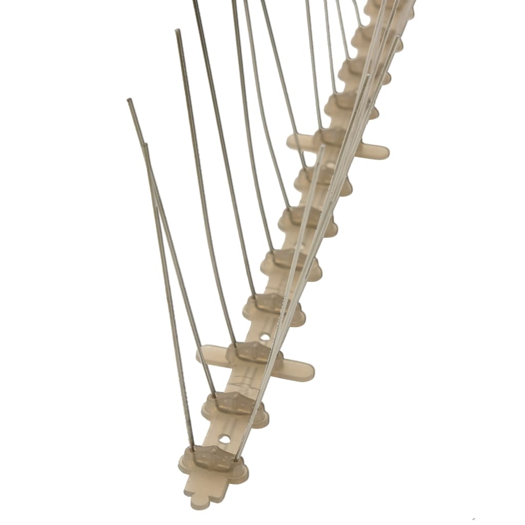 vidaXL Set bandă cu țepi antipăsări cu 5 rânduri 20 buc. plastic 10 m