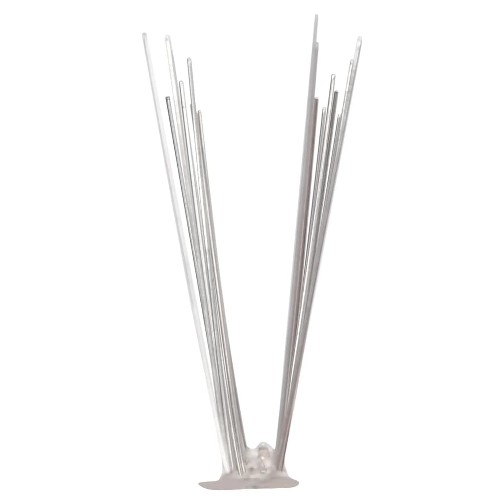 vidaXL Set bandă cu țepi antipăsări cu 2 rânduri, 20 buc., oțel, 10 m vidaXL Set bandă cu țepi antipăsări cu 2 rânduri, 20 buc., oțel, 10 m