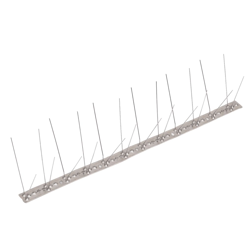 vidaXL Set bandă cu țepi antipăsări cu 4 rânduri, 20 buc., oțel, 10 m