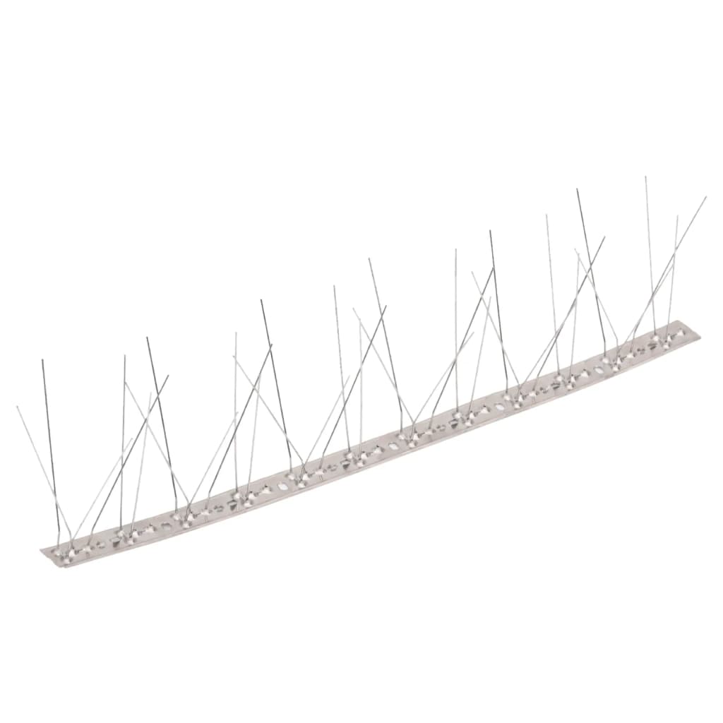 vidaXL Set bandă cu țepi antipăsări cu 5 rânduri, 40 buc., oțel, 20 m vidaXL Set bandă cu țepi antipăsări cu 5 rânduri, 40 buc., oțel, 20 m