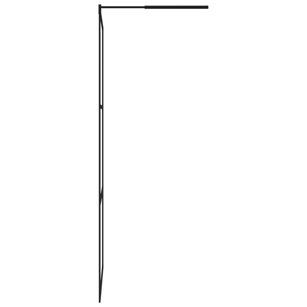 vidaXL Paravan de duș walk-in negru 115x195 cm sticlă ESG transparentă vidaXL Paravan de duș walk-in negru 115x195 cm sticlă ESG transparentă