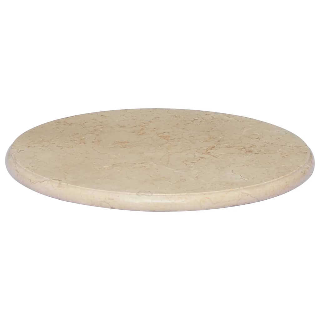 vidaXL Blat de masă, crem, Ø50x2,5 cm, marmură vidaXL Blat de masă, crem, Ø50x2,5 cm, marmură