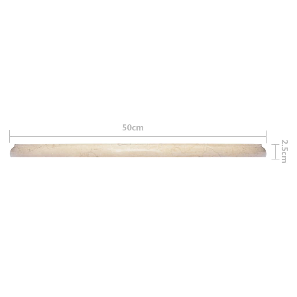 vidaXL Blat de masă, crem, Ø50x2,5 cm, marmură vidaXL Blat de masă, crem, Ø50x2,5 cm, marmură