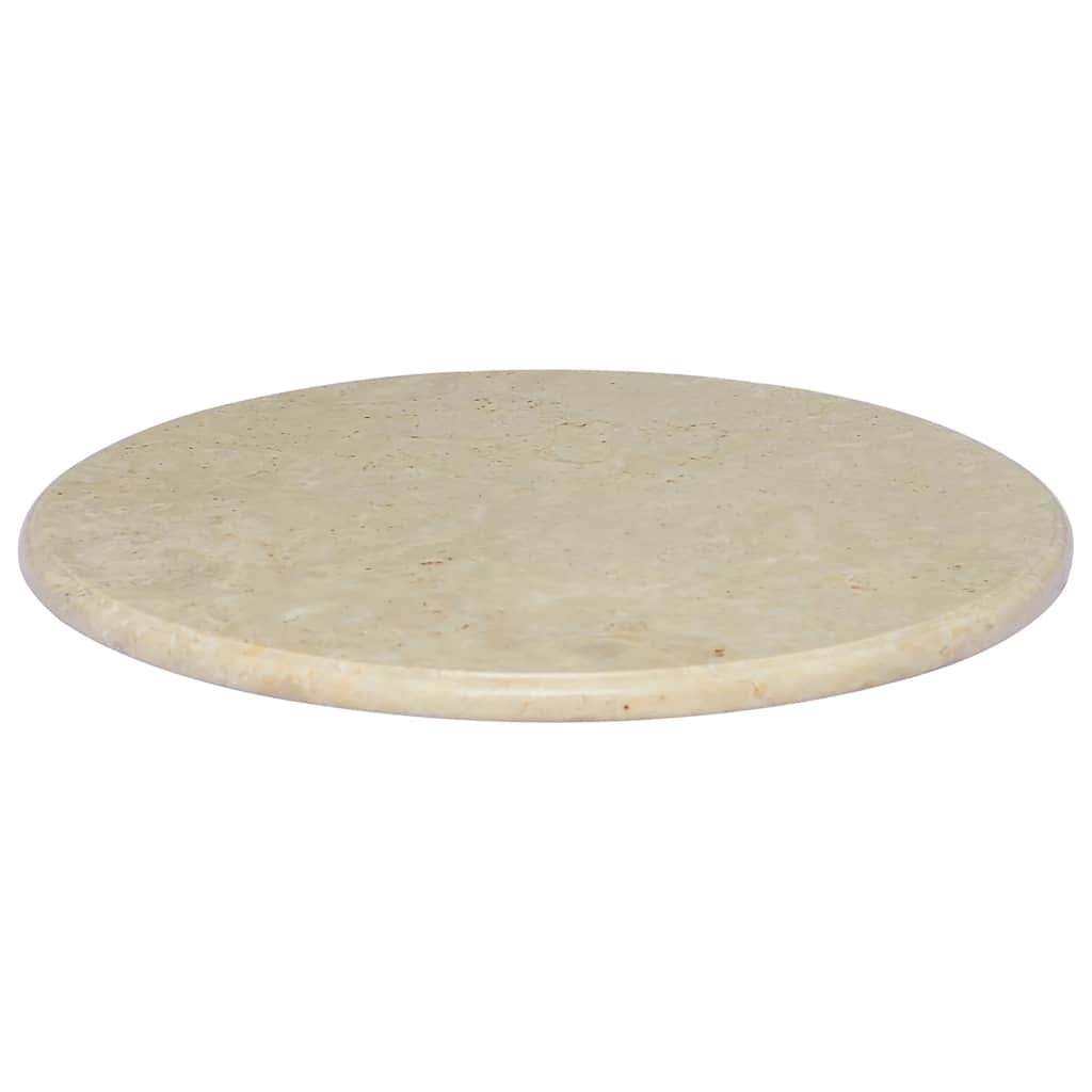 vidaXL Blat de masă, crem, Ø60x2,5 cm, marmură