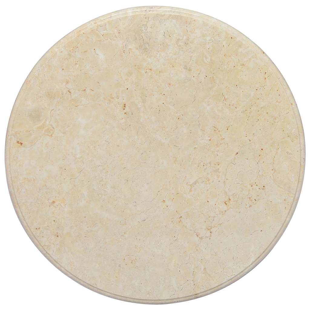 vidaXL Blat de masă, crem, Ø60x2,5 cm, marmură