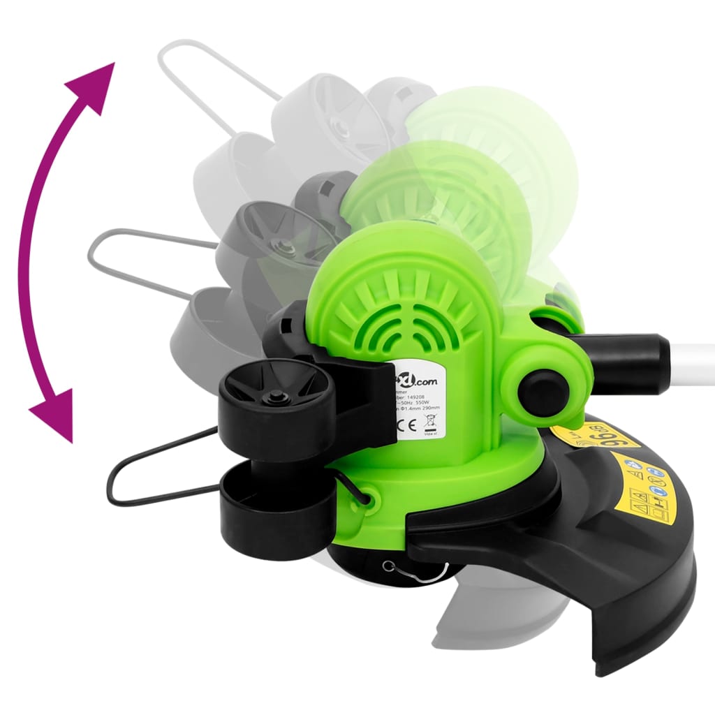 vidaXL Trimmer de gazon electric cu tijă telescopică, 29 cm, 550 W vidaXL Trimmer de gazon electric cu tijă telescopică, 29 cm, 550 W