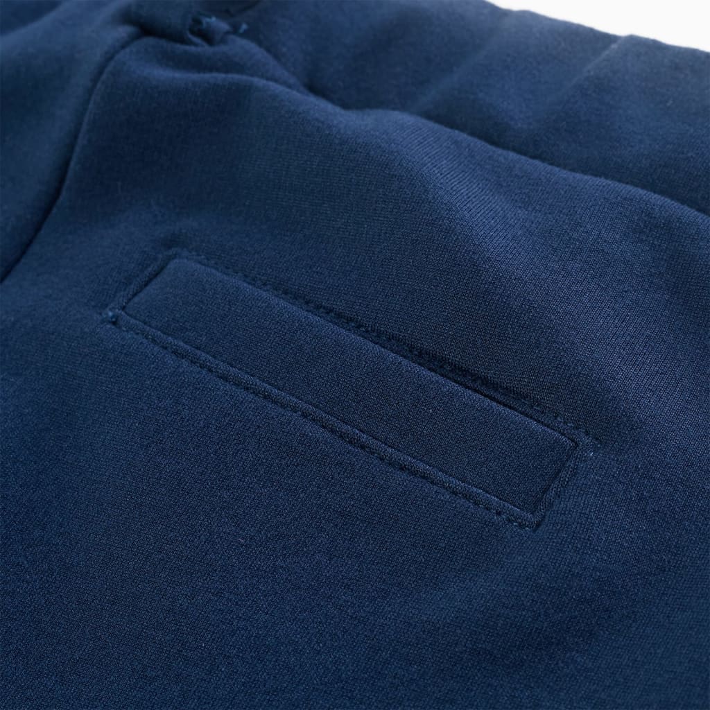 Pantaloni pentru copii cu ornamente negre, bleumarin, 104