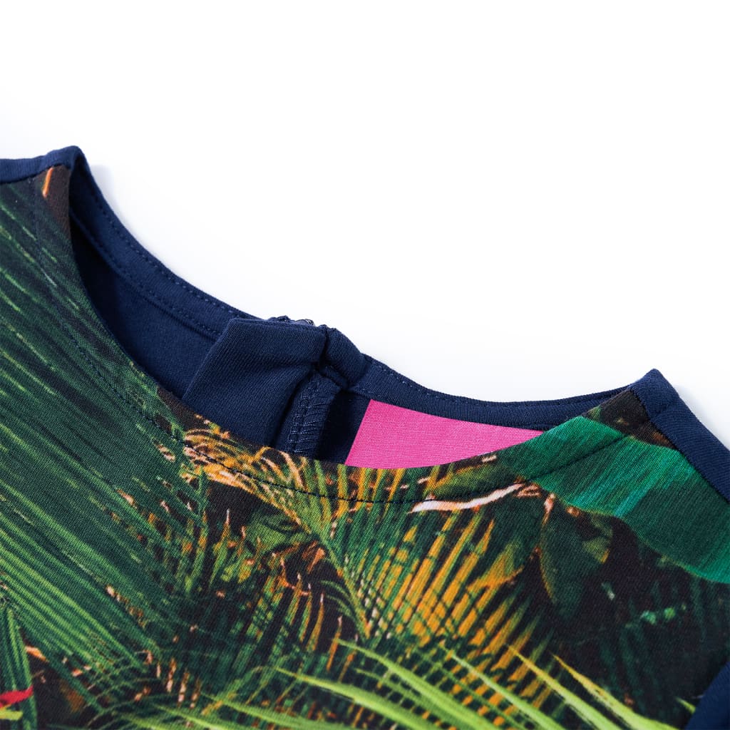 Rochie pentru copii cu mâneci lungi, bleumarin, 128