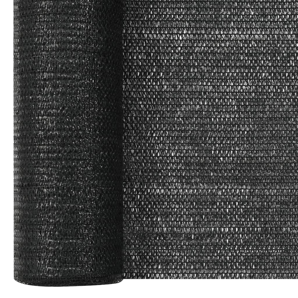 vidaXL Plasă protecție intimitate, negru, 1,2x10 m, HDPE, 75 g/m²