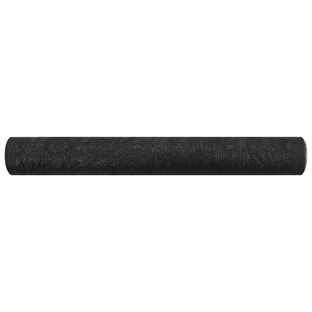 vidaXL Plasă protecție intimitate, negru, 2x10 m, HDPE, 75 g/m²