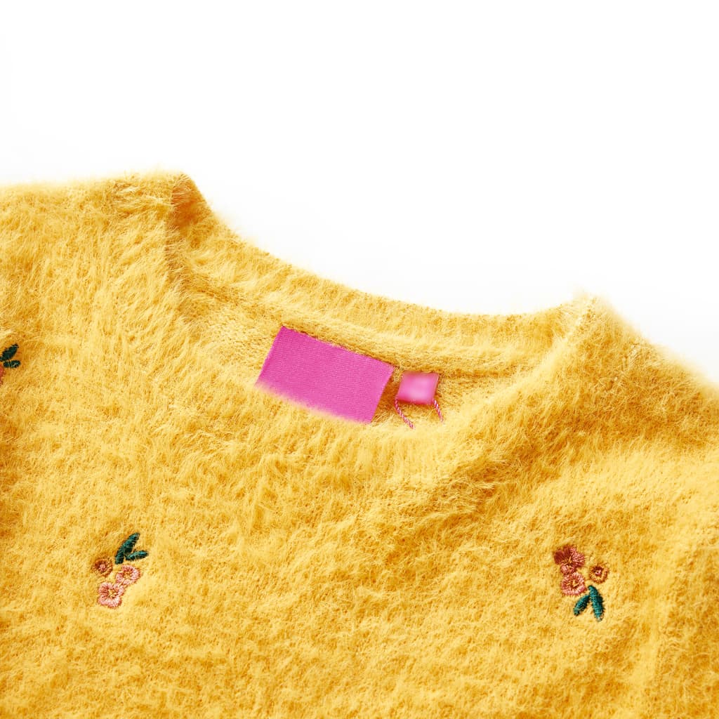 Pulover tricotat pentru copii, ocru, 128