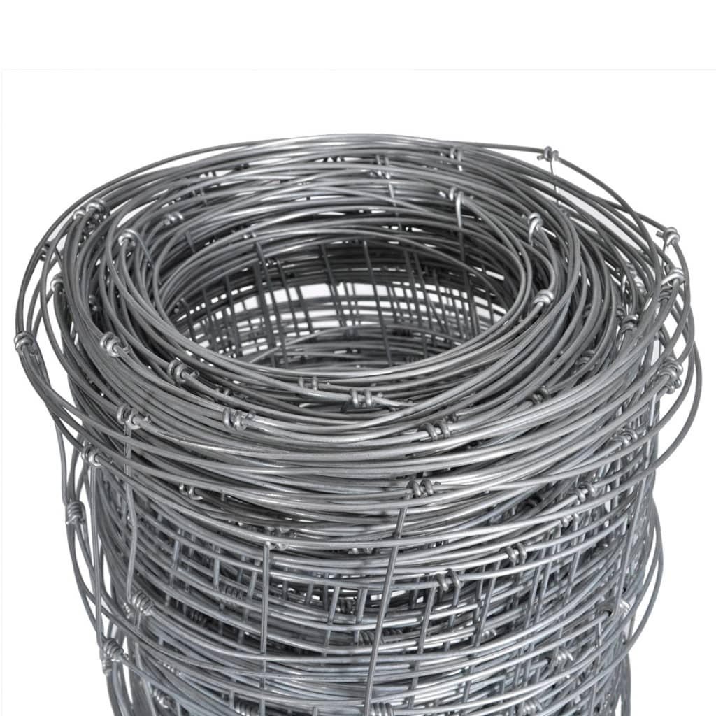 vidaXL Gard de grădină, argintiu, 50x1 m, oțel galvanizat vidaXL Gard de grădină, argintiu, 50x1 m, oțel galvanizat