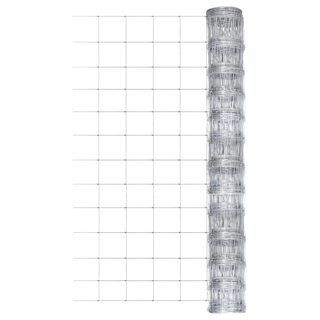 vidaXL Gard de grădină, argintiu, 50x1,25 m, oțel zincat vidaXL Gard de grădină, argintiu, 50x1,25 m, oțel zincat
