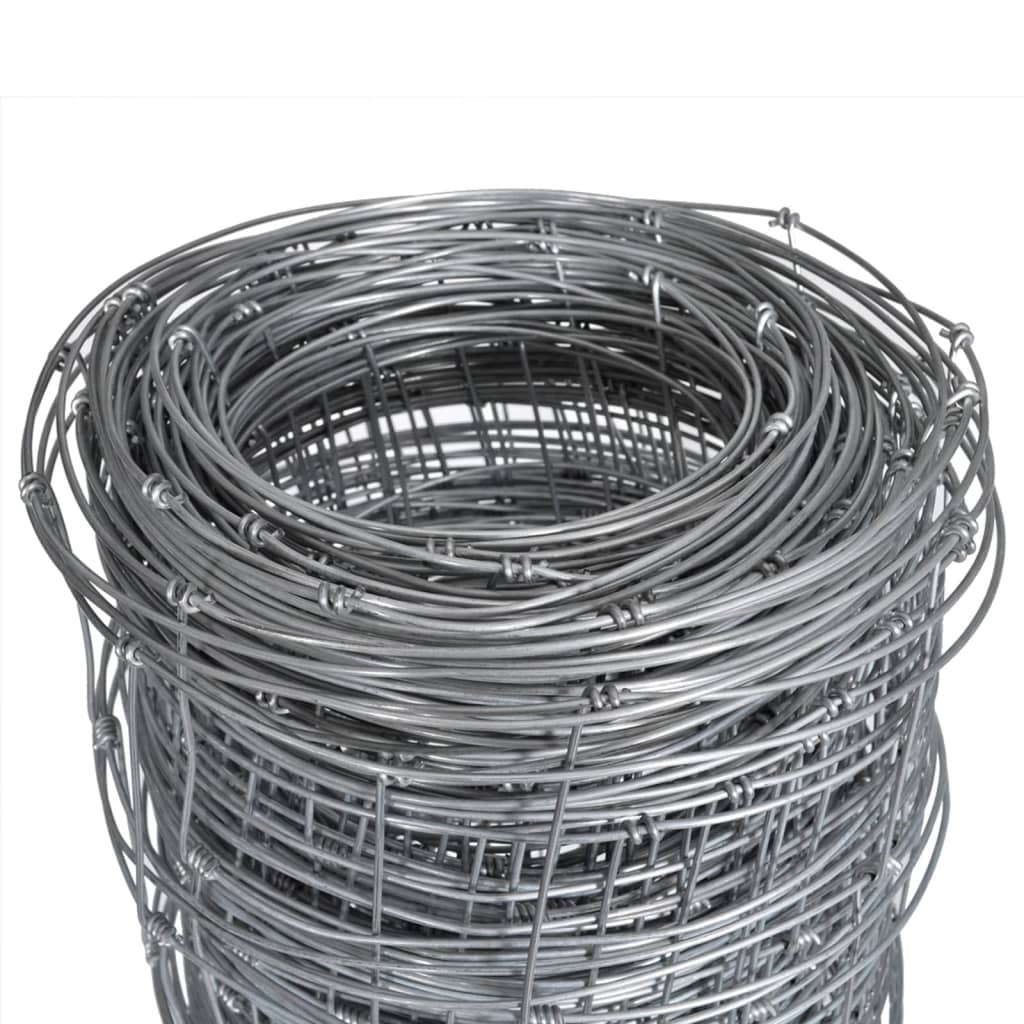 vidaXL Gard de grădină, argintiu, 50x1,5 m, oțel galvanizat vidaXL Gard de grădină, argintiu, 50x1,5 m, oțel galvanizat