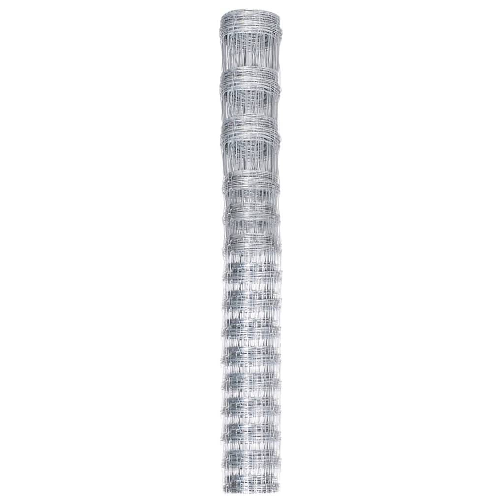 vidaXL Gard de grădină, argintiu, 50x1,6 m, oțel zincat vidaXL Gard de grădină, argintiu, 50x1,6 m, oțel zincat
