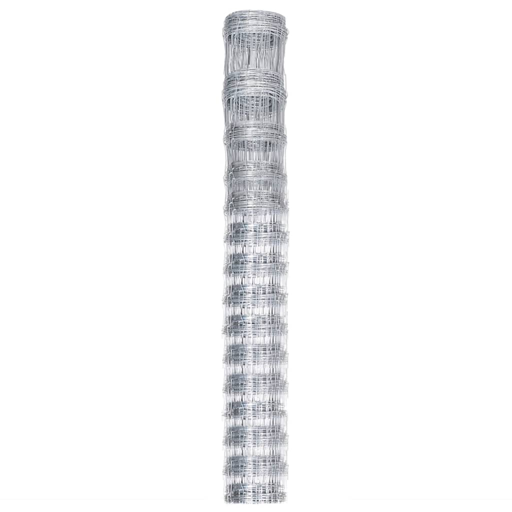 vidaXL Gard de grădină, argintiu, 50x1,6 m, oțel galvanizat