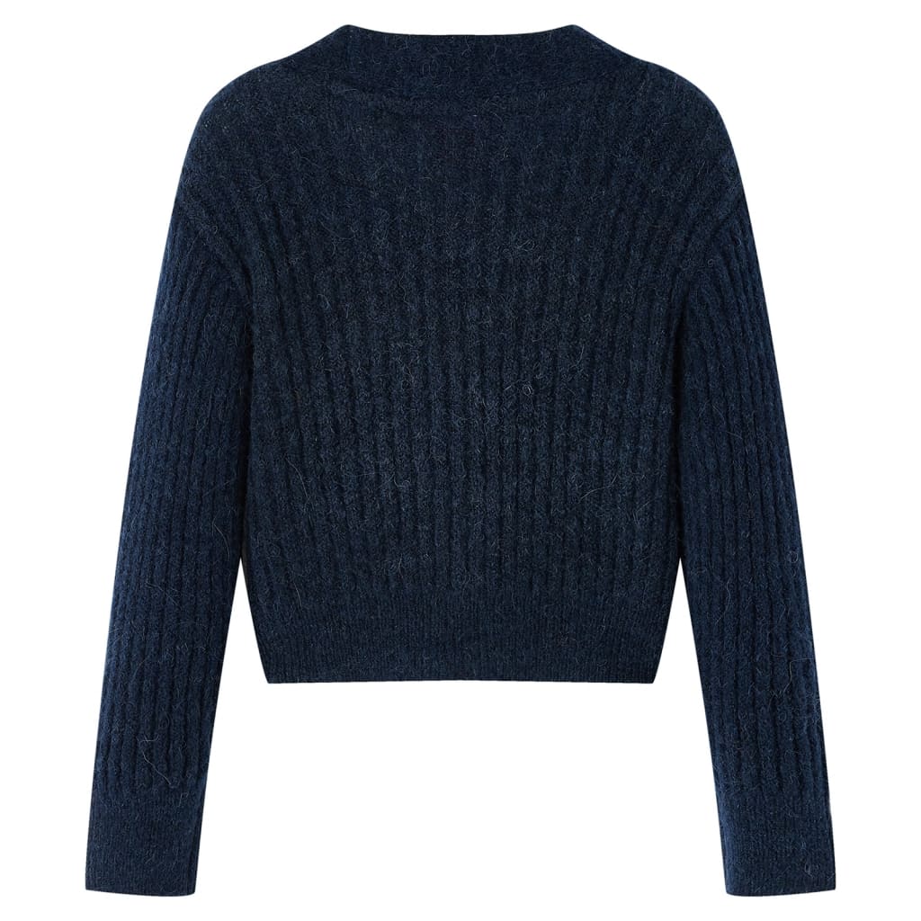 Cardigan tricotat pentru copii, bleumarin, 128