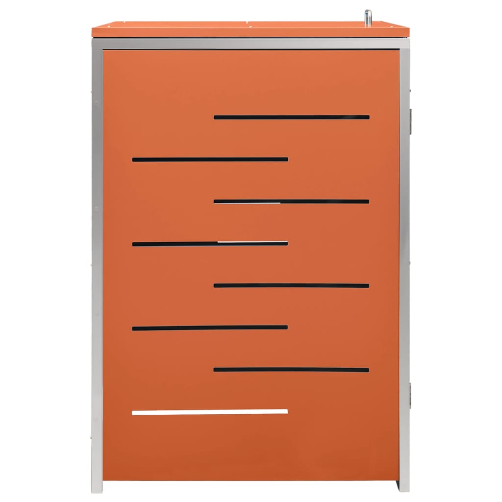 vidaXL Magazie pentru pubelă unică, 69x77,5x112,5 cm, oțel inoxidabil