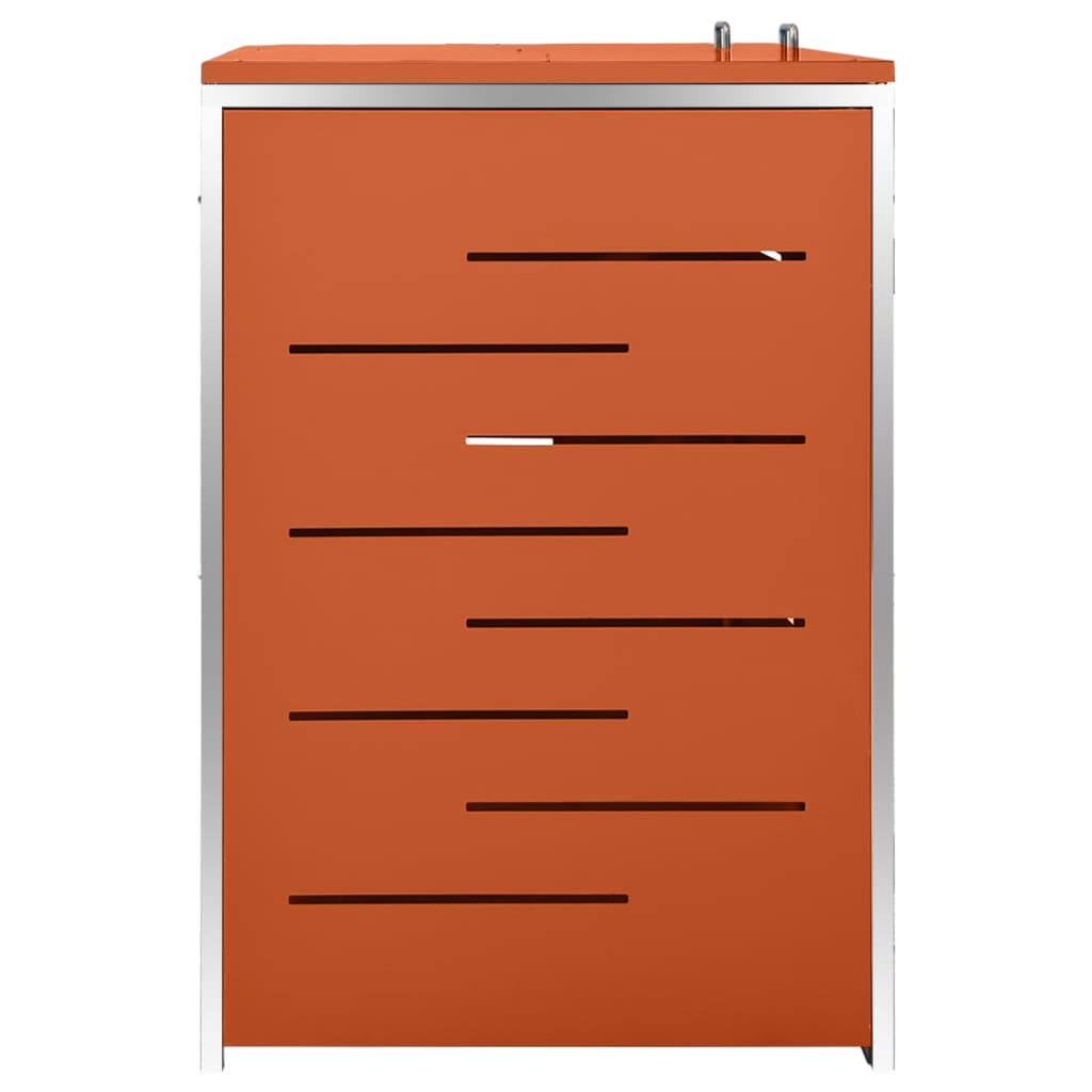 vidaXL Magazie pentru două pubele, 138x77,5x112,5 cm, oțel inoxidabil vidaXL Magazie pentru două pubele, 138x77,5x112,5 cm, oțel inoxidabil