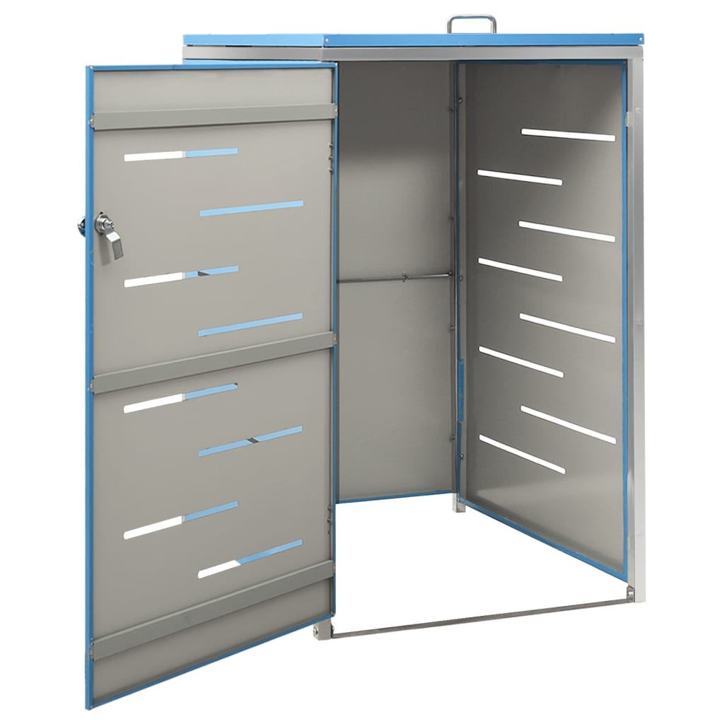 vidaXL Magazie pentru pubelă unică, 69x77,5x112,5 cm, oțel inoxidabil vidaXL Magazie pentru pubelă unică, 69x77,5x112,5 cm, oțel inoxidabil