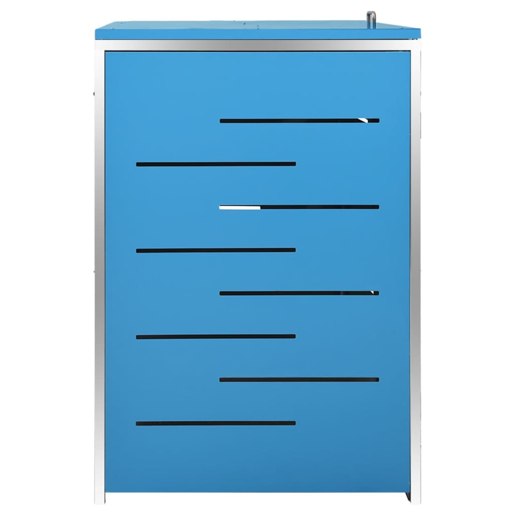 vidaXL Magazie pentru patru pubele 276,5x77,5x112,5 cm oțel inoxidabil vidaXL Magazie pentru patru pubele 276,5x77,5x112,5 cm oțel inoxidabil