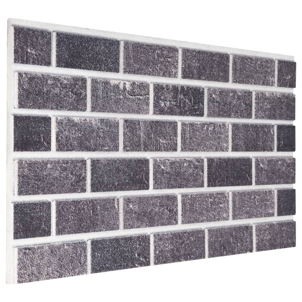 vidaXL Panouri de perete 3D, model cărămidă, negru & gri, 10 buc., EPS vidaXL Panouri de perete 3D, model cărămidă, negru & gri, 10 buc., EPS