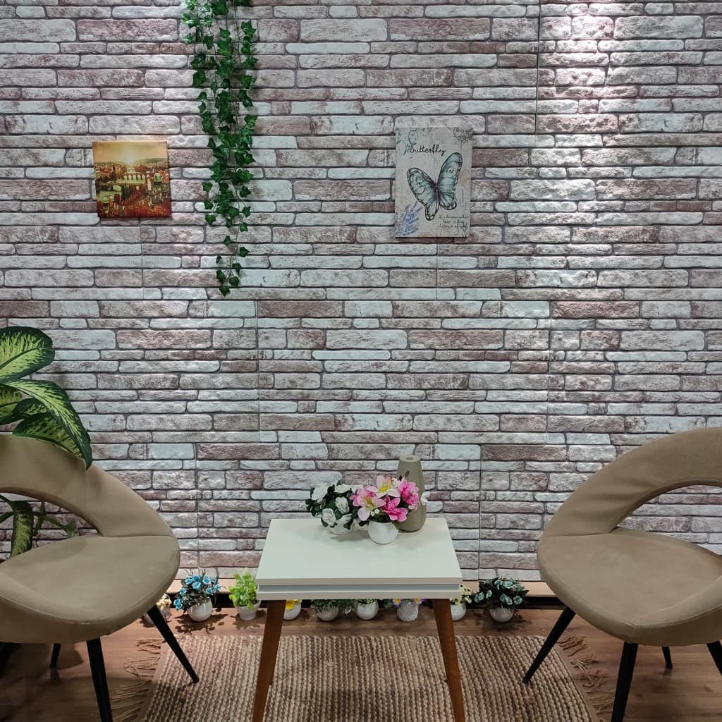 vidaXL Panouri de perete 3D, model cărămidă, gri închis, 10 buc., EPS vidaXL Panouri de perete 3D, model cărămidă, gri închis, 10 buc., EPS