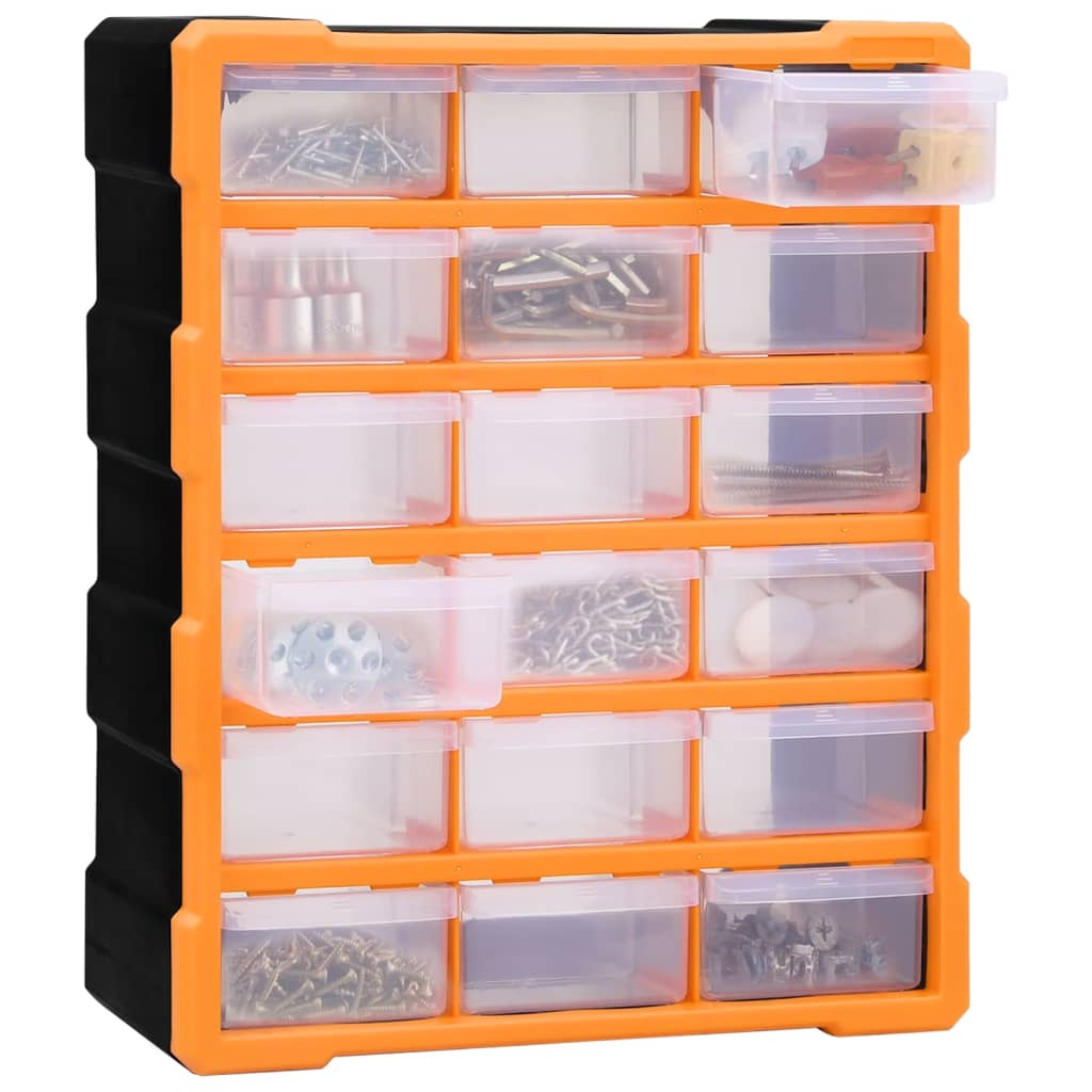 vidaXL Organizator cu 18 sertare medii, 38x16x47 cm