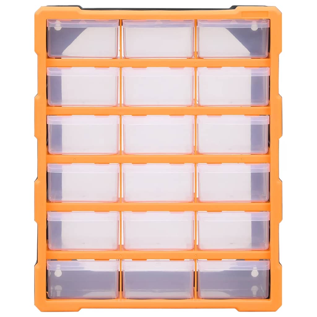 vidaXL Organizator cu 18 sertare medii, 38x16x47 cm