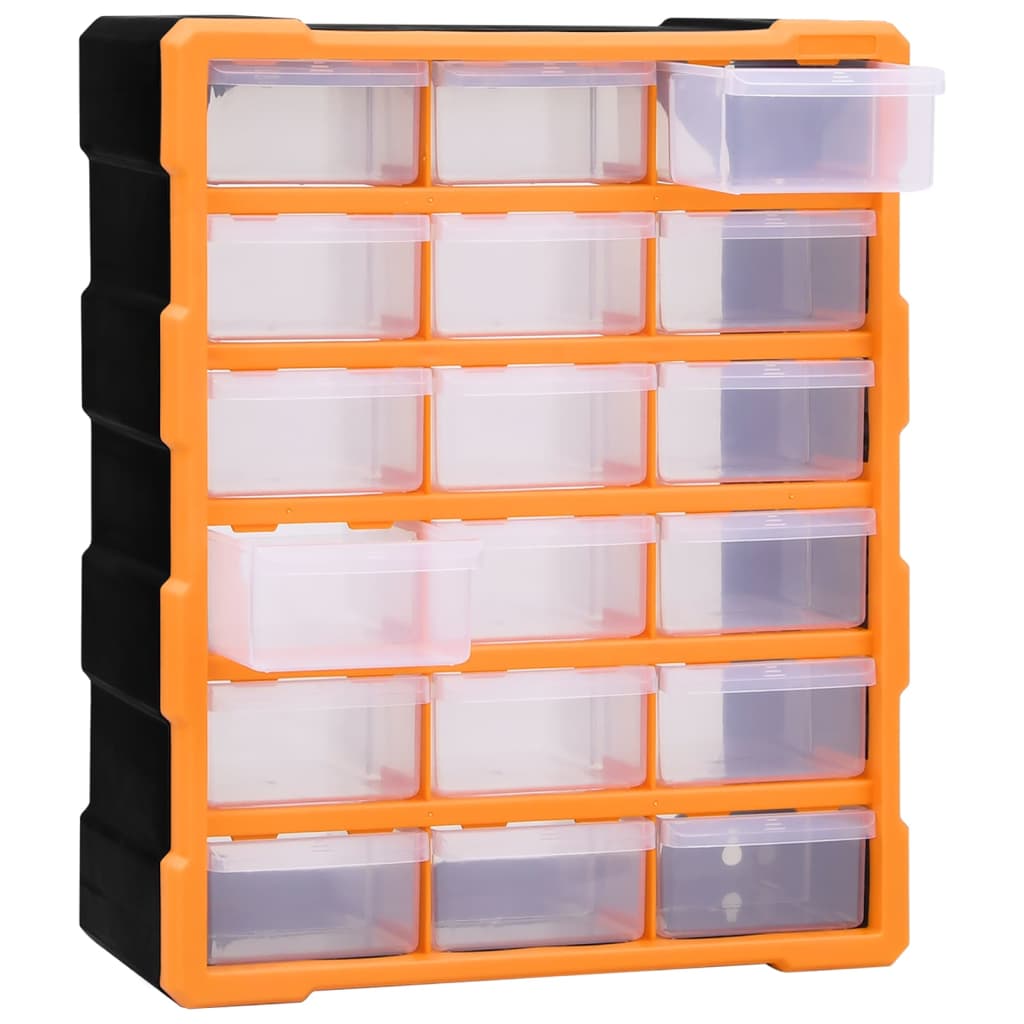 vidaXL Organizator cu 18 sertare medii, 38x16x47 cm