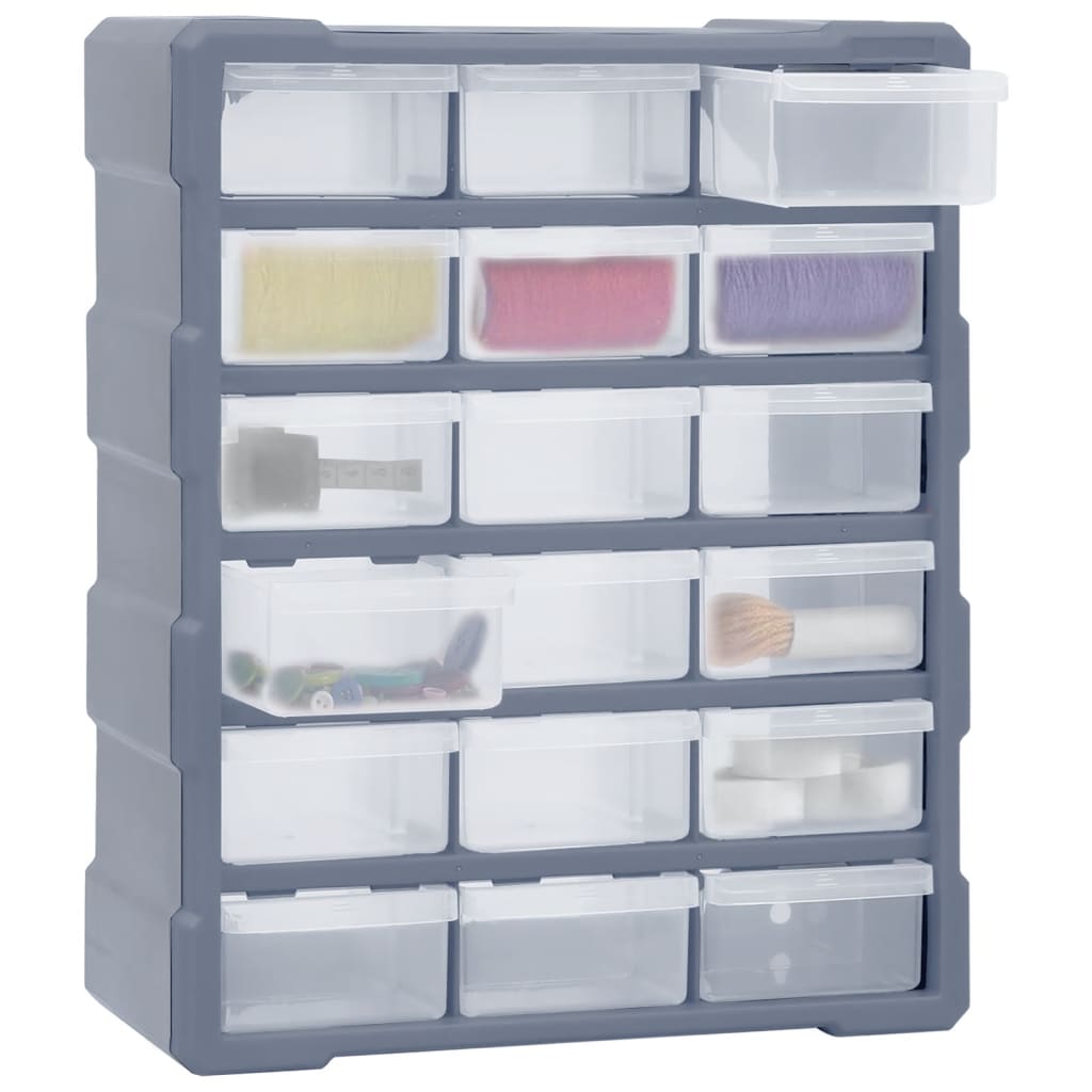 vidaXL Organizator cu 18 sertare medii, 38x16x47 cm vidaXL Organizator cu 18 sertare medii, 38x16x47 cm