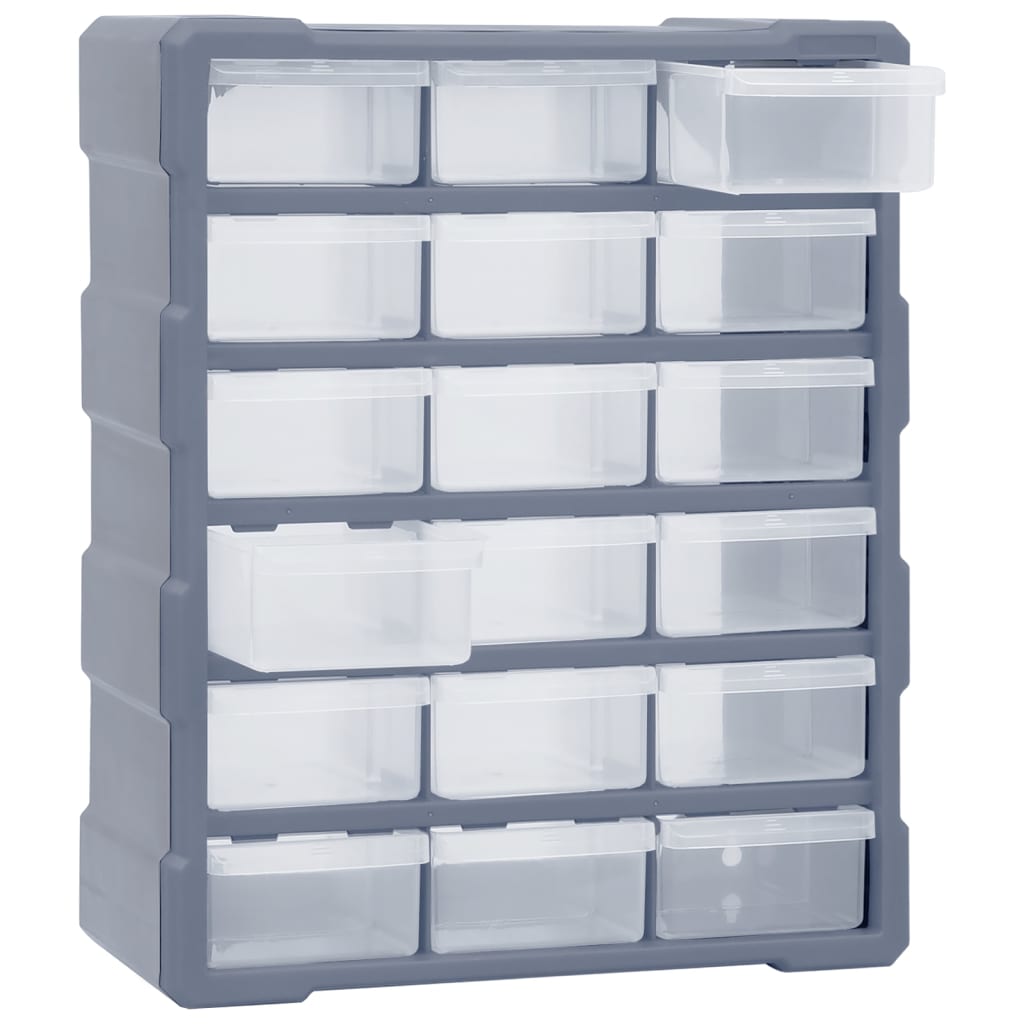 vidaXL Organizator cu 18 sertare medii, 38x16x47 cm vidaXL Organizator cu 18 sertare medii, 38x16x47 cm