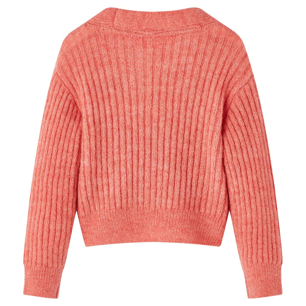 Cardigan tricotat pentru copii, roz mediu, 128