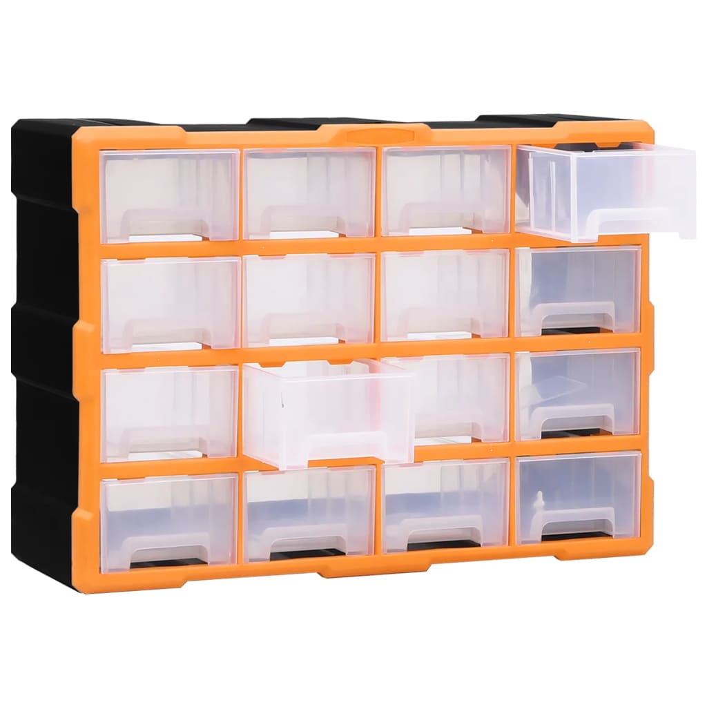 vidaXL Organizator cu 16 sertare medii, 52x16x37 cm vidaXL Organizator cu 16 sertare medii, 52x16x37 cm