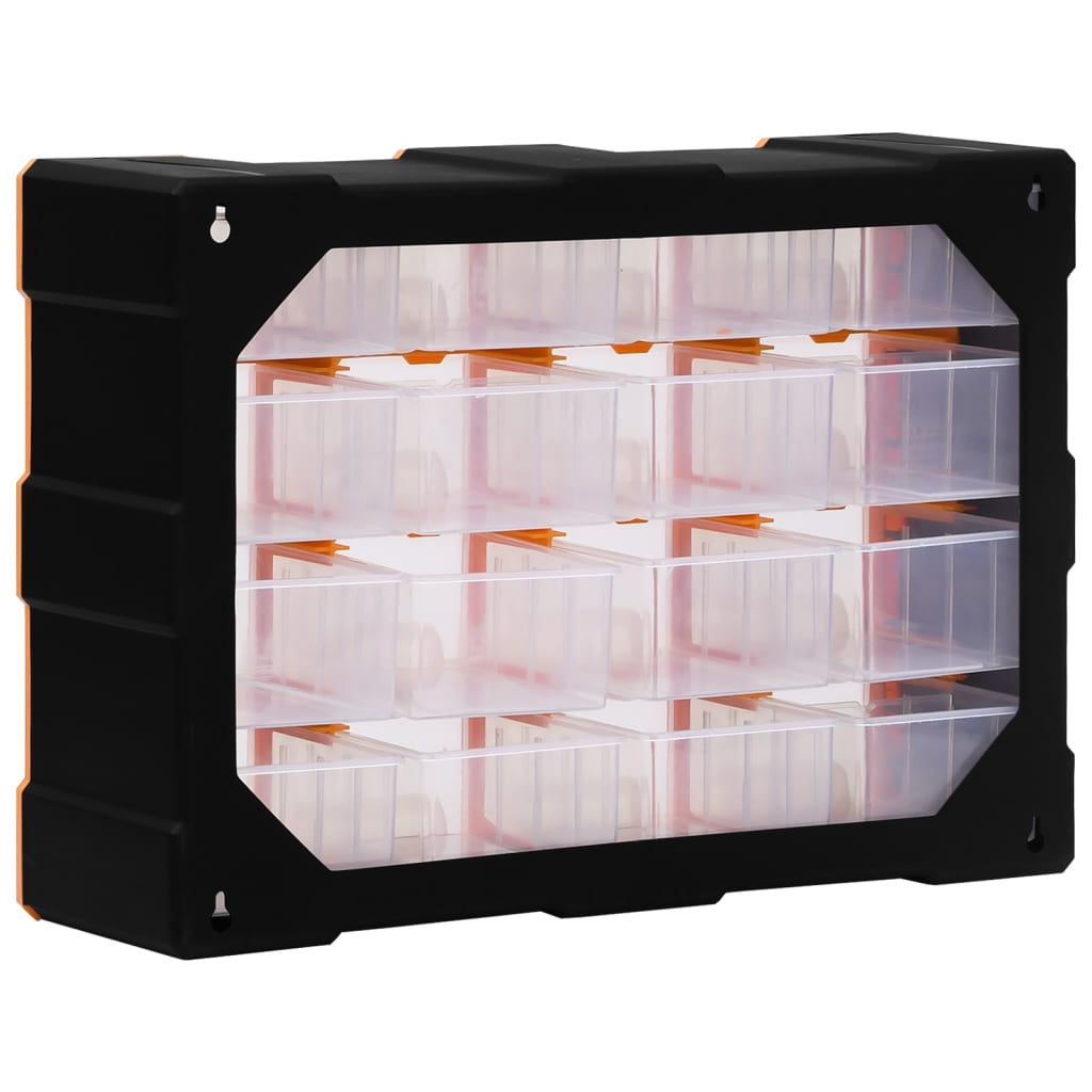 vidaXL Organizator cu 16 sertare medii, 52x16x37 cm vidaXL Organizator cu 16 sertare medii, 52x16x37 cm