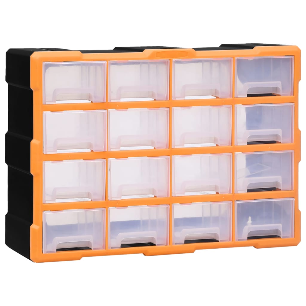 vidaXL Organizator cu 16 sertare medii, 52x16x37 cm vidaXL Organizator cu 16 sertare medii, 52x16x37 cm