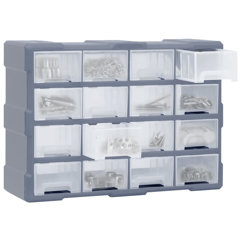 vidaXL Organizator cu 16 sertare medii, 52x16x37 cm vidaXL Organizator cu 16 sertare medii, 52x16x37 cm