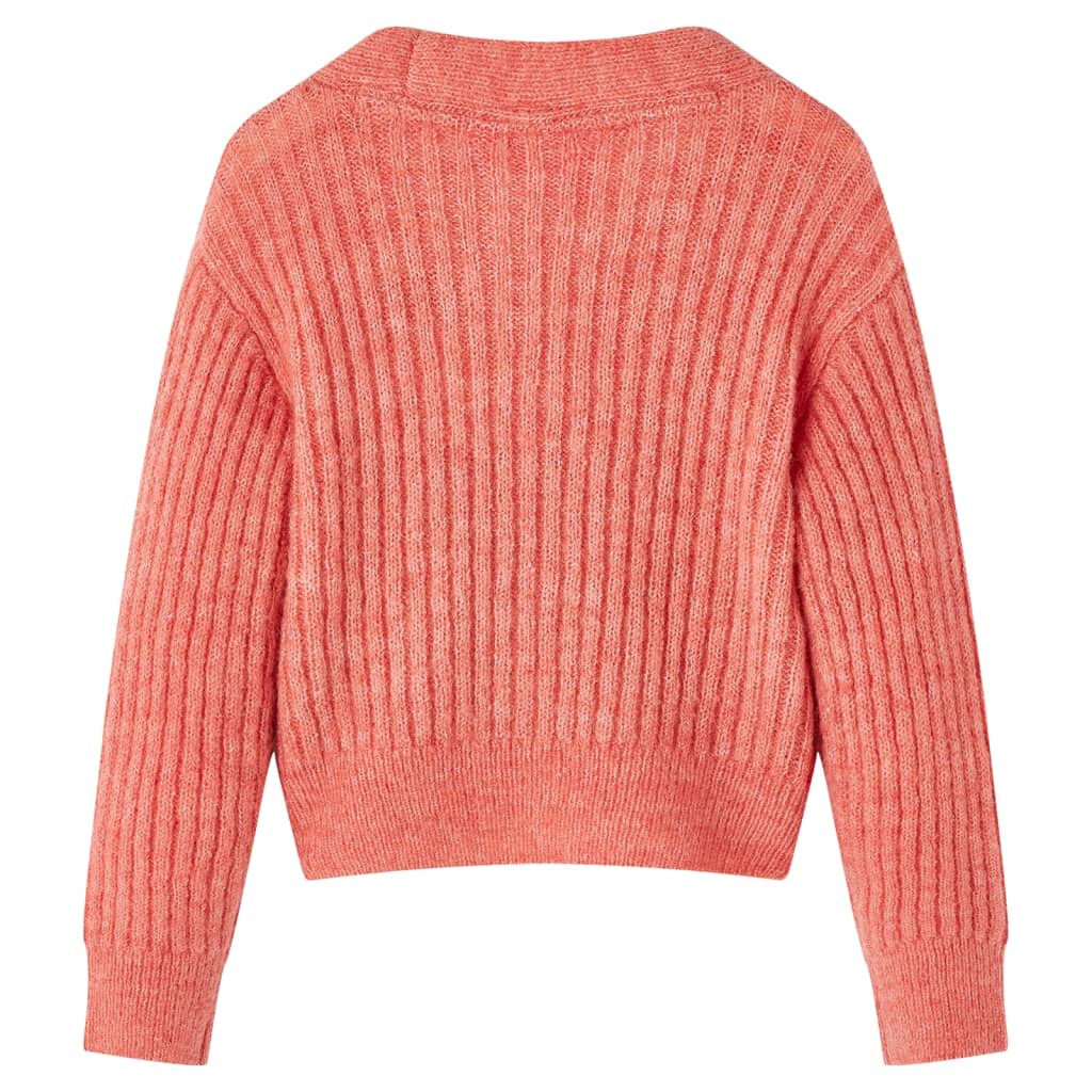 Cardigan tricotat pentru copii, roz mediu, 140