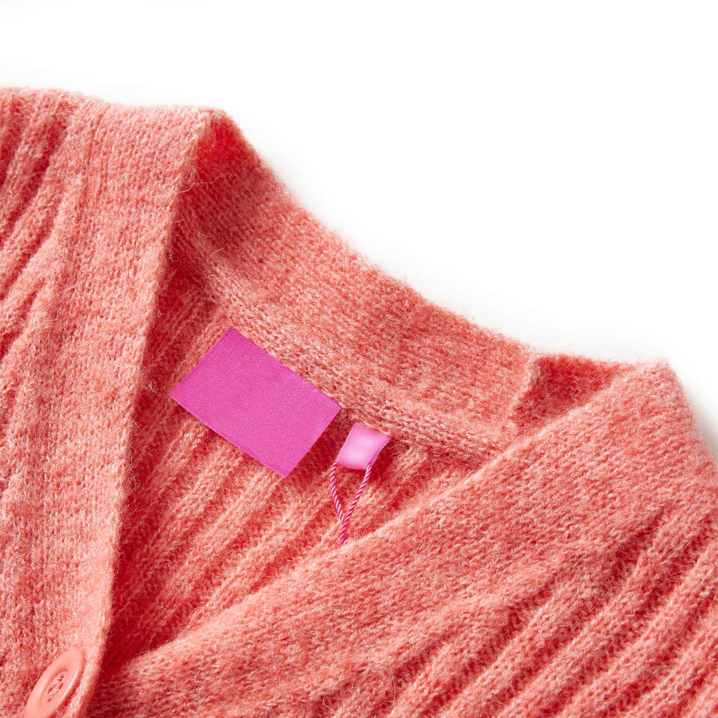 Cardigan tricotat pentru copii, roz mediu, 140