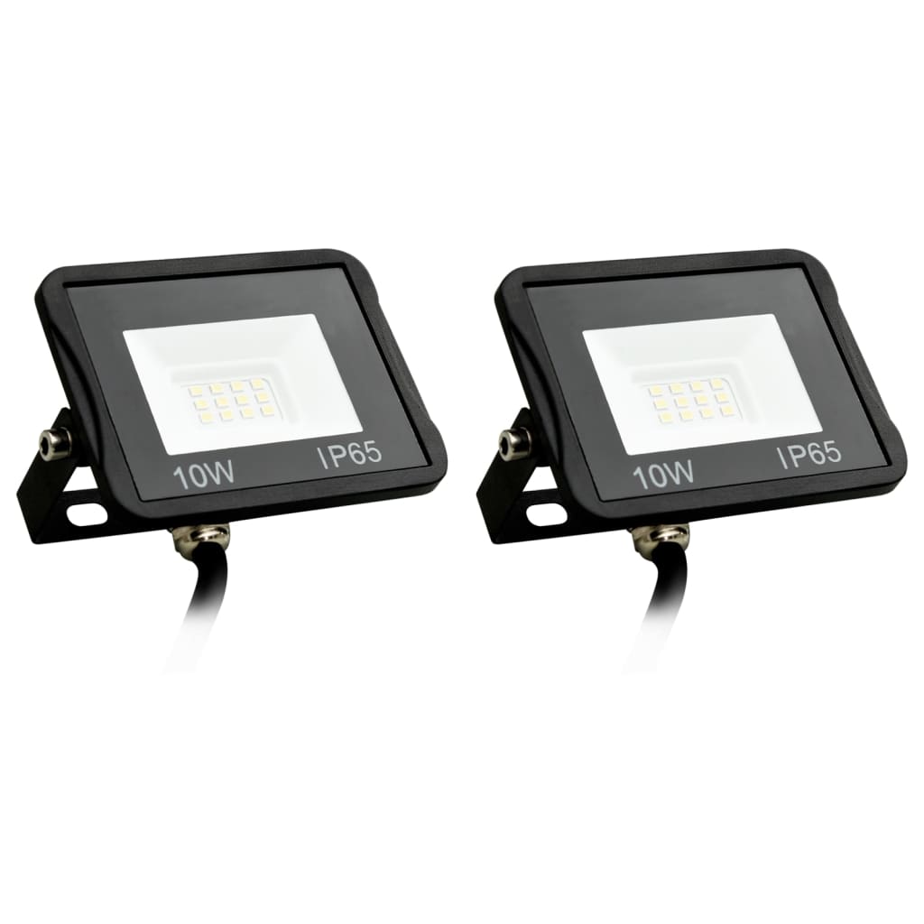 vidaXL Proiectoare cu LED, 10 W, 2 buc., alb rece vidaXL Proiectoare cu LED, 10 W, 2 buc., alb rece