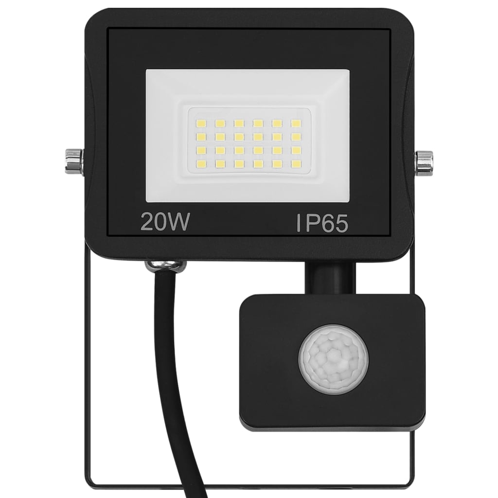 vidaXL Proiector LED cu senzor, 20 W, alb cald