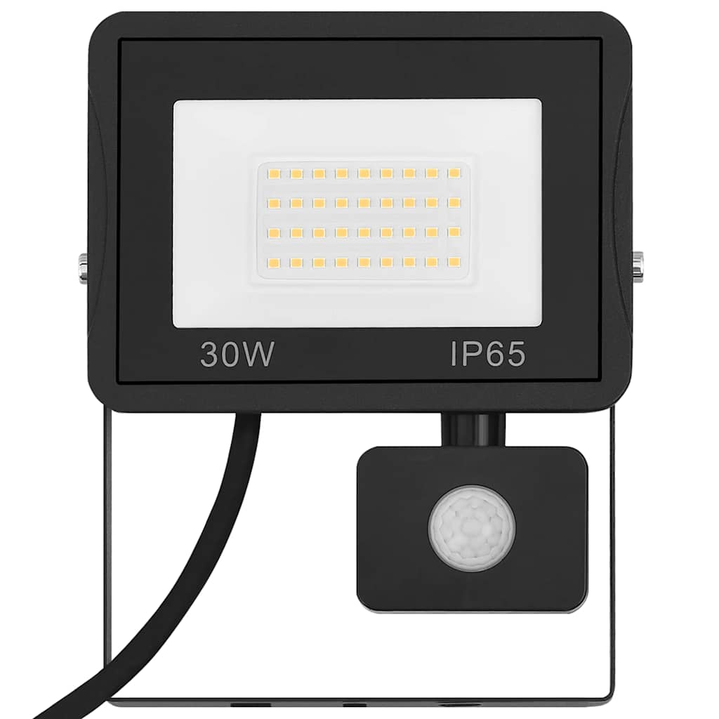 vidaXL Proiector LED cu senzor, 30 W, alb cald