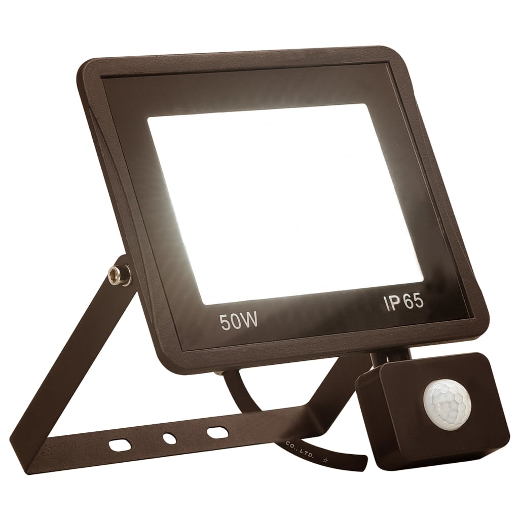 vidaXL Proiector LED cu senzor, 50 W, alb cald vidaXL Proiector LED cu senzor, 50 W, alb cald