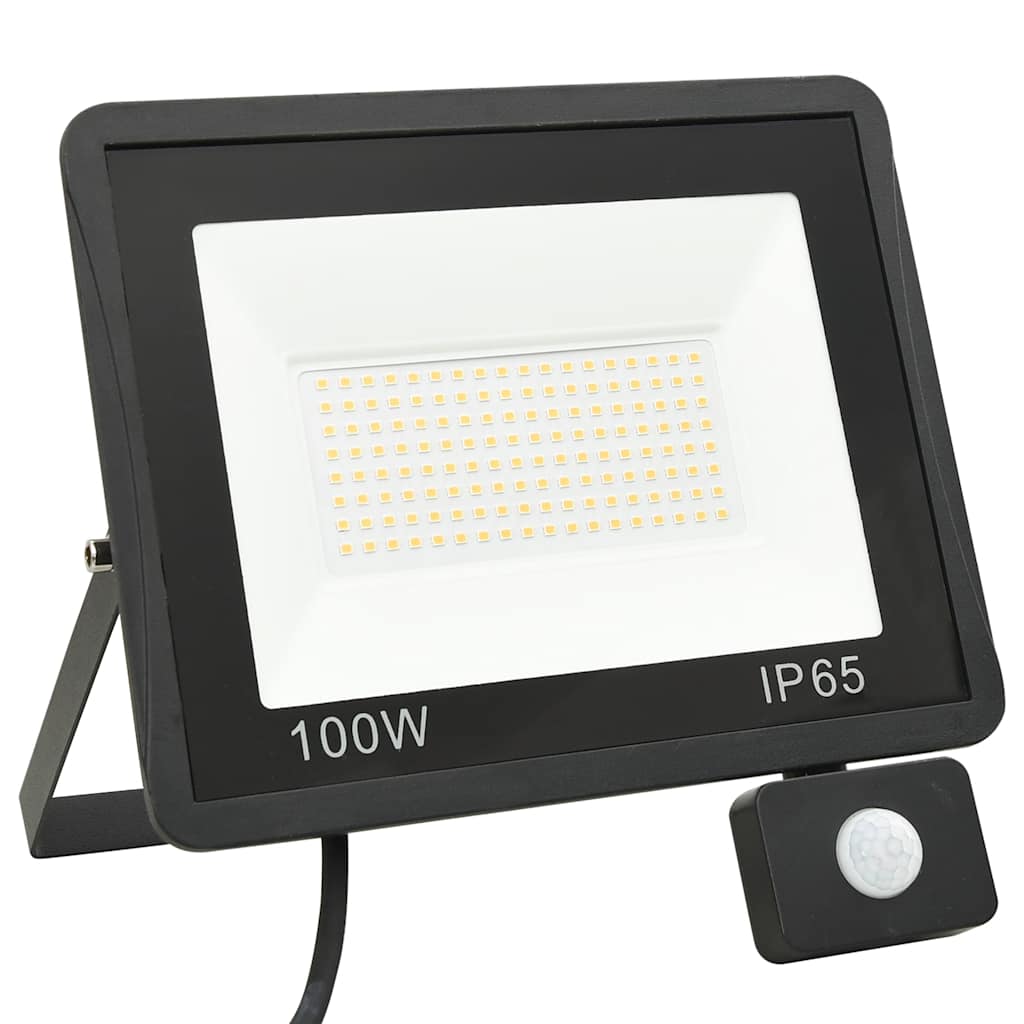 vidaXL Proiector LED cu senzor, 100 W, alb cald
