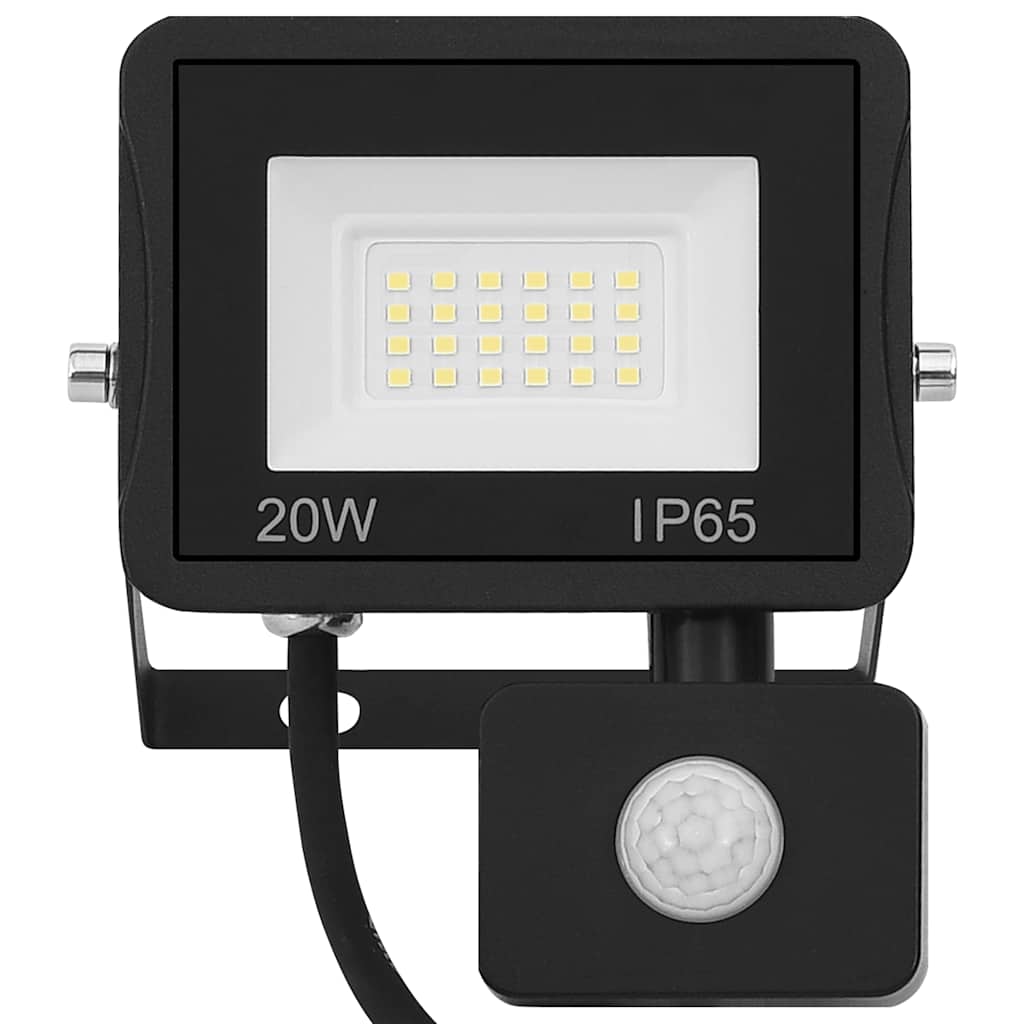 vidaXL Proiector LED cu senzor, 20 W, alb rece vidaXL Proiector LED cu senzor, 20 W, alb rece
